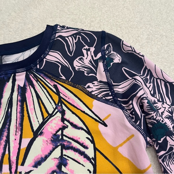 Maaji Swimwear Boa Noite Tropical Floral Long Sleeve Rash Guard Size Small - Picture 2 of 7